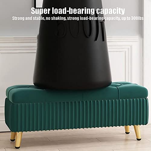 Banc de rangement velours capitonné pour bout de lit et meuble d'entrée chic