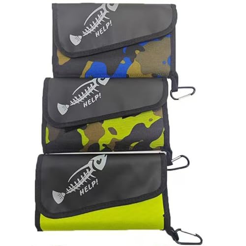 Tgpiao soft bait organizer2024 Bolsa Organizador para Señuelos de Pesca, Camuflaje Azul miniatura 7