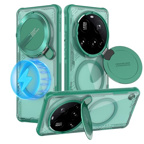 Coque Xiaomi 15 Ultra avec support Nillkin verte pour streaming et voyage
