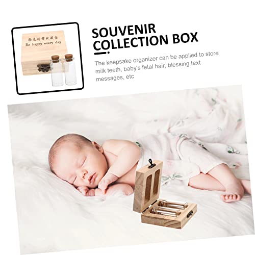 Miniatura 7 de Cabilock Caja Preservación Del Cordón Umbilical Lanugo Shower Vacío Fetal Organizador De Cordón Umbilical Almohada Biberones Botella De Cordon Umbilical Adorable Botella De Madera Soda