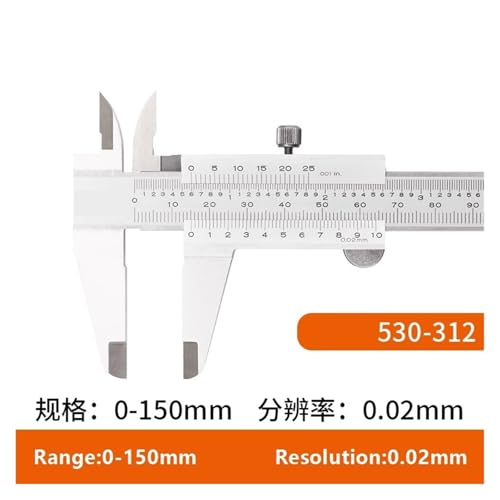 Calibrador Vernier 0-150mm 0.02mm modelo 530-312 miniatura 2