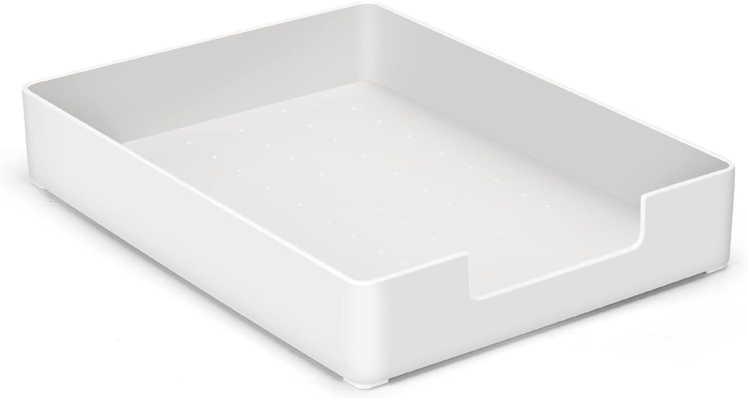 izBuy LetterSize Tray Desk Letter Tray Paper Tray SingleTier (1Pcs) Stackable