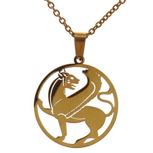 Persian Empire Winged Lion Necklace Pendant Persia Art