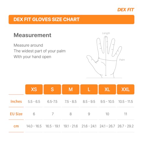 Image of DEX FIT Level 5 Cut Resistant Gloves Cru553, 3D Comfort Stretch Fit, Power Grip, Durable Foam Nitrile, Smart Touch, Machine Washable, Thin & Lightweight, Black Grey 7 (S) 1 Pair