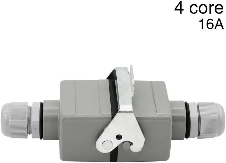 HDC-HE-004-Ⅵ Rectangular Heavy Duty Connector 4 Core Butt Industrial Waterproof Aviation Socket 500V 16A
