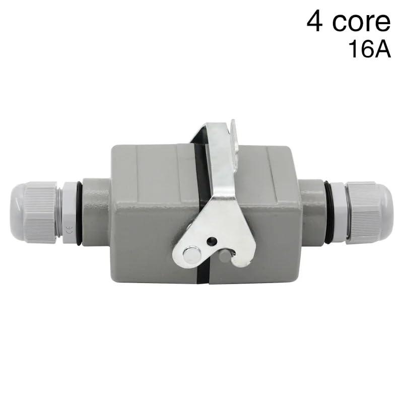 HDC-HE-004-Ⅵ Rectangular Heavy Duty Connector 4 Core Butt Industrial Waterproof Socket 500V 16A