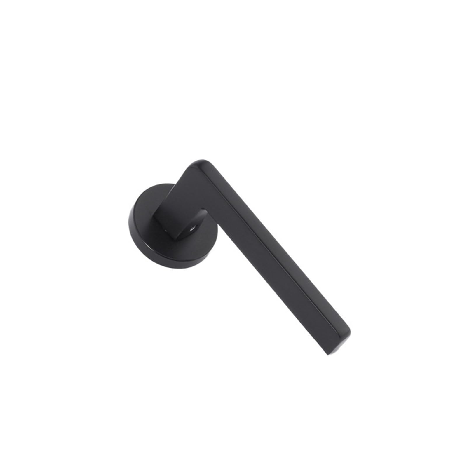 NYRXRYTCA Bedroom Solid Wood Door Lock Simple Indoor Silent Black Door Handle Household zinc Alloy Split Lock(D31 S954 matte black silent)