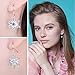 HJALing Women's Snowflake Earrings Necklace Set Christmas Snowflake Pendant Necklace Clavicle Chain Ornaments Female Mom/Wife/Sister/Best Friend