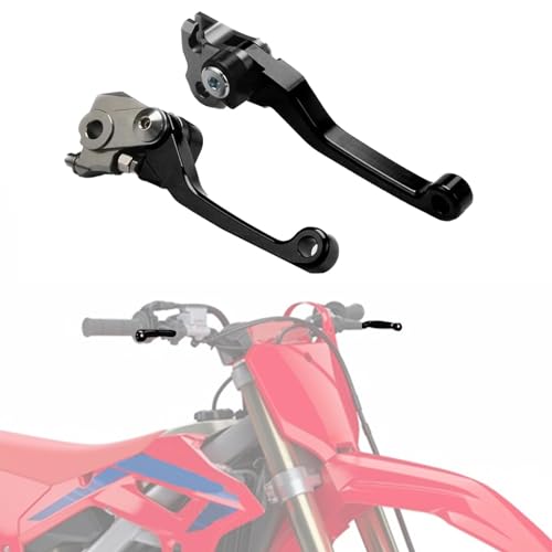 IUVWISN Motorcycle Brake Clutch Lever Pivot Levers Set Adjustable CNC for CRF250R CRF450R 2007-2025 CRF250RX 2019-2025 CRF450RX 2017-2023 CRF450RWE Dirt Bike Black