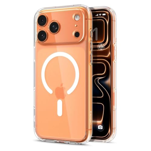Image of Kratos Transparent Clear Case Cover Compatible with iPhone 17 Pro Max - Anti-Yellowing, Wireless Magnetic Charging Case with Raised Edge Camera & Screen Protection, Shock-Resistant Design