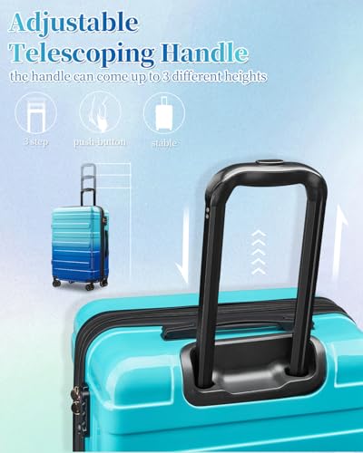 Image of Checked Luggage 24 Inch With Spinner Wheels, Hardside Suitcase with TSA Lock, Expandable Checked Suitcase for Women
