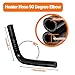 2Pcs 5/8'' (16mm ID) 90 Degree Elbow Heater Hoses - 3-Ply Silicone Construction, Black Car Coolant Line & Turbo Pipe for Automotive Heating Systems