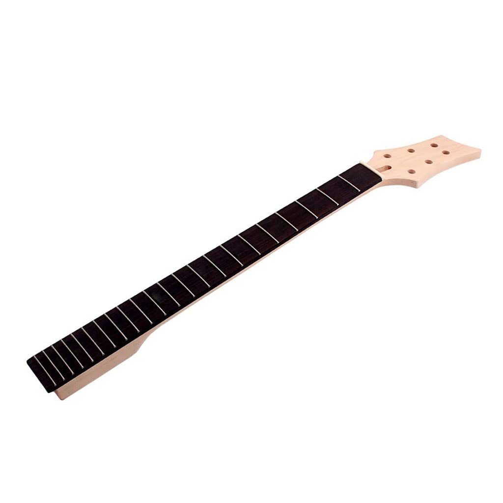 Alnicov Chitarra elettrica collo 22 tasti tastiera in palissandro 25,5 pollici sostituzione chitarra elettrica incompiuta