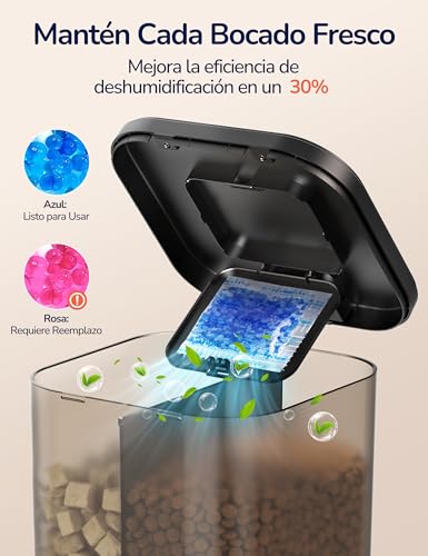 PalNests 4L Comedero Gato Automatico con Doble Tolva, 5G/2.4G WiFi Inteligente Dispensador Comida Gatos Automático, Control de App, 1-10 Comidas al Día, Alimentación Lenta, Cubeta de Acero Inoxidable - imagen 5