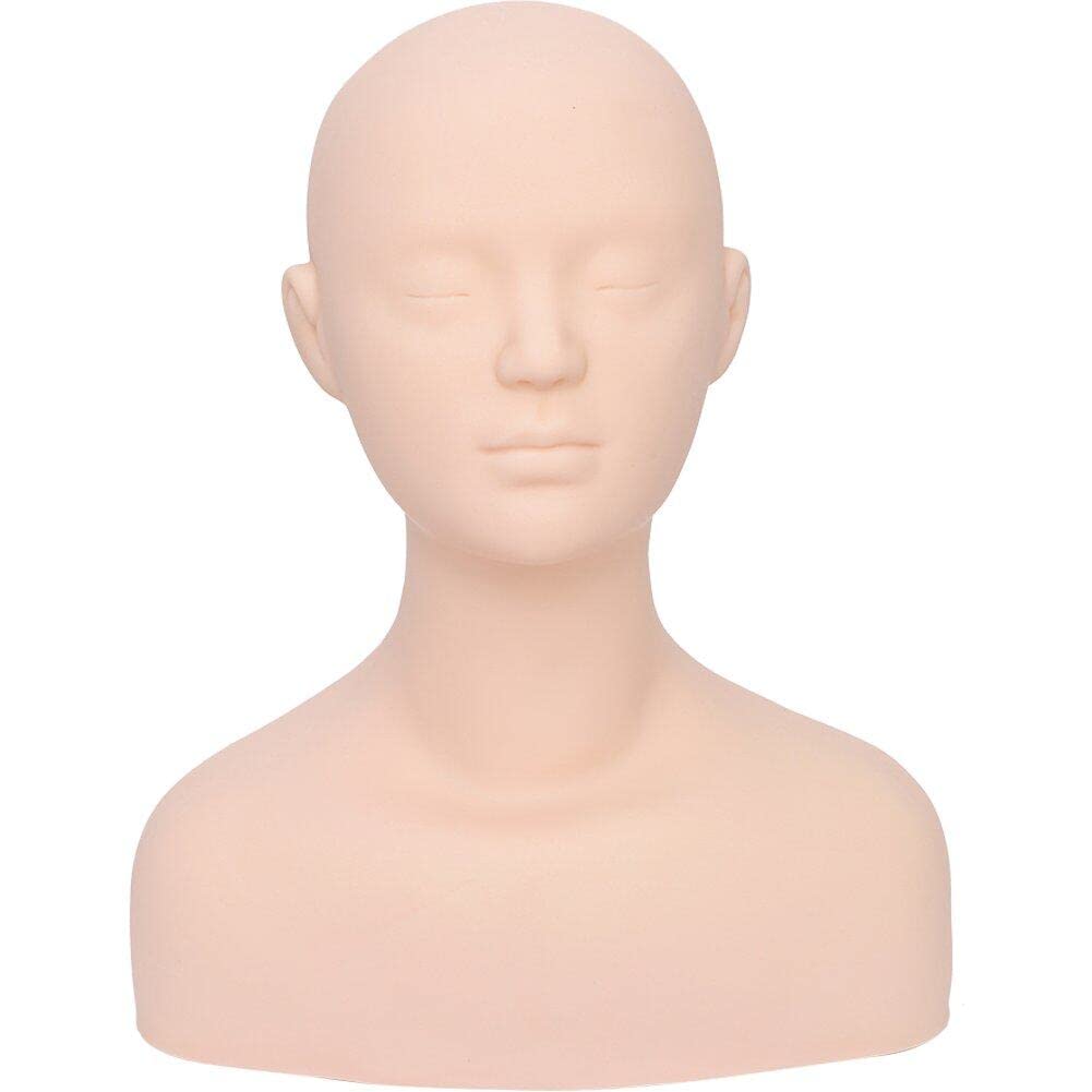 Mannequin tête silicone de simulation pour s'exercer au maquillage à la maison