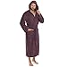 Produktbild CelinaTex Florida Bademantel Damen XXL pflaume Morgenmantel Herren Coral Fleece Saunamantel Microfaser Kapuze Unisex