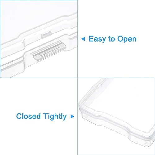Image of PATIKIL 4x6 Photo Storage Box, 2 Pack Photo Boxes Storage Photo Organizer Cases Storage Container Picture Boxes Plastic for 4x6 Pictures Sticker Scrapbook Craft Keeper, Clear