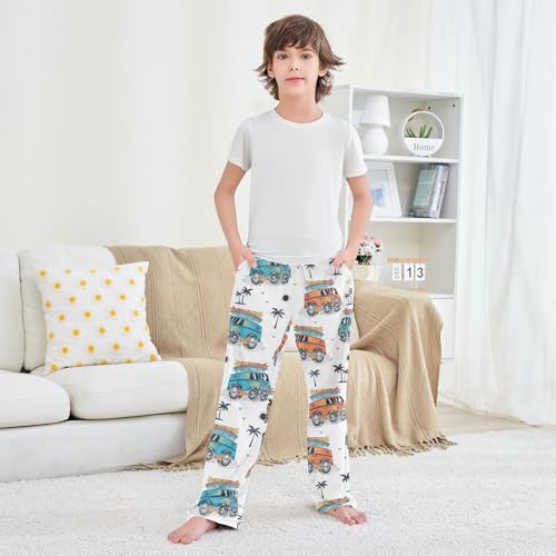 Boys' Pants Surfing Van Monster Truck Long Bottoms Jogger Pants Elastic Waist Trousers with Pockets S-XL3