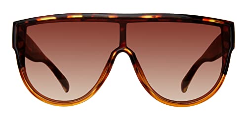 Carrera Women's Steve Madden Female Sunglasses Style Nigel Navigator, Crystal Tortoise/Brown Gradient, 143mm, 0mm3