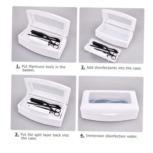 Pinkiou Nail Tool Clean Box Plastic Nail Tray For Alcohol Cleaning Container For Nipper Clipper Cutter Manicure Tools Nail Art Equipment For Salon Spa #TOP6