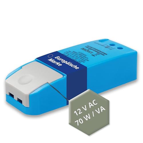 INNOVATE 12V Netzteil [12 V/AC 0-70VA LED Trafo dimmbar] I Keine Mindestbelastung kein Flimmern kein Transformator-Rauschen I Spannungswandler 12V 230V I LED Trafo für LEDs