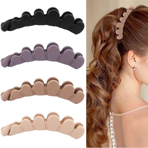 4 piezas pinza banana para cabello fino miniatura 1