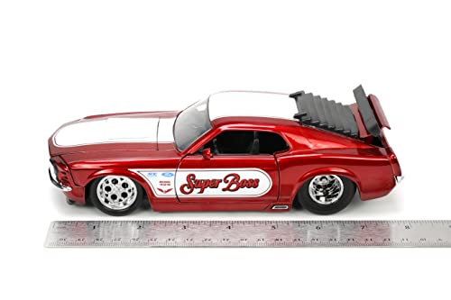 Jada Big Time Muscle 1:24 1970 Ford Mustang Boss 429 Rojo miniatura 7