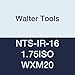 Walter Tools NTS-IR-16 1.75ISO WXM20 Carbide NTS Threading Inserts, Internal Thread, Full Profile, ISO Metric 60 Degree (Pack of 10)