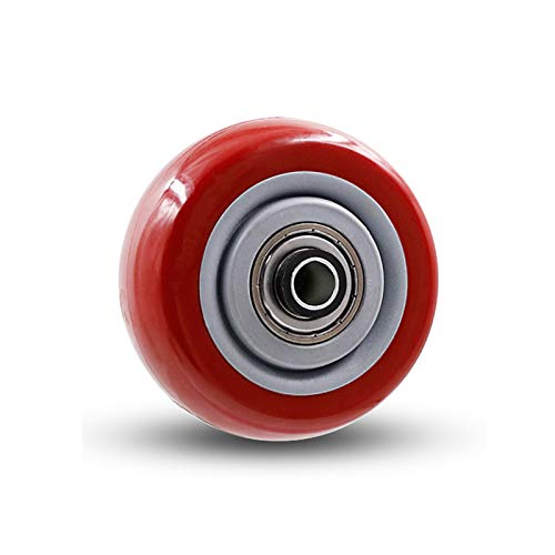 Roues pivotantes de 75 mm avec frein et plaque polyuréthane pour meuble - 6