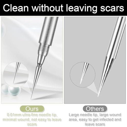 Extrator de cravos, metal 2 em 1 para limpeza de acne, agulha profissional de espinhas, extrator de