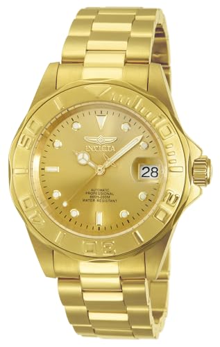 Invicta Men's 13929 Pro Diver Automatic Gold Dial 18k Gold Ion-Plated Stainless Steel Watch