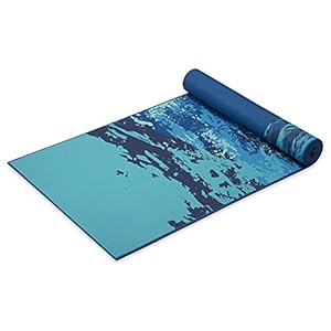 Gaiam Yoga Mat – Premium 6mm Print Reversible Extra Thick Non Slip Exercise & Fitness Mat for All Types of Yoga, Pilates & Floor Workouts (68″ x 24″ x 6mm Thick)
