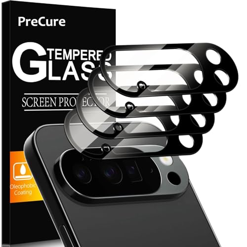 Image of PreCure (4 Pack) Camera Lens Protector for Google Pixel 10 Pro XL - 9H Tempered Glass, HD Clarity, Anti-Scratch, Case Friendly Camera Lens Guard