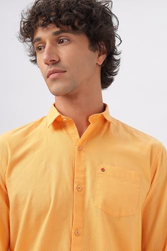 Image of Men's Cotton Linen Tailored fit Full Sleeves Casual Shirt