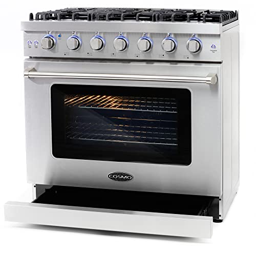 Cosmo COS-EPGR366 36 Inch Slide-In Freestanding Gas Range thumb #5