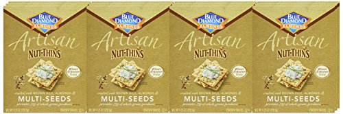 Blue Diamond Almonds Artisan Nut Thins Cracker Crisps, Multi-Seeds, 4.25 Ounce (Pack Of 12) #TOP5