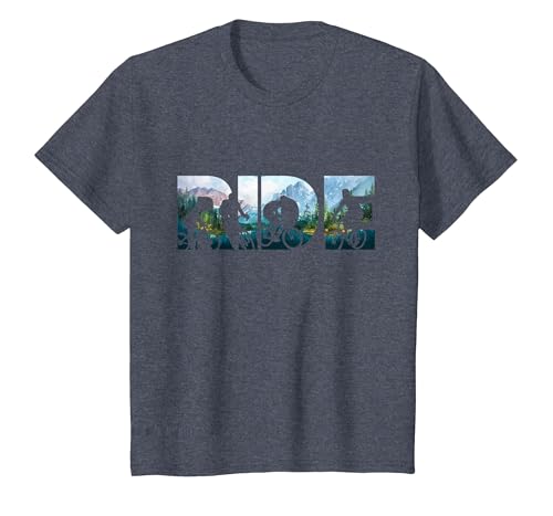 Mountain Bicycle Ride Shirt Cool MTB Downhill Mountain Biker T-Shirt, Youth, Heather Blue, 2T