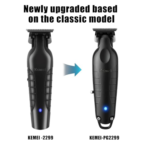 Image of Kemei 2299 Professional Hair Trimmer for Men Electric Hair Clippers Zero Gapped T Blade Outliner Beard Trimmers Barber Hair Cuttings Kit Cordless