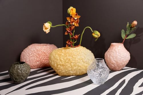 ByON Corallo Vase M – Mundgeblasenes Glas – 27 cm – Gelb – Handgefertigte Deko-Vase in Korallenstruktur – Unikat im Design – ByON Studio, 5280607407