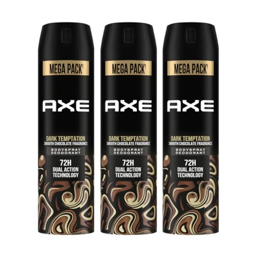 Axe Dark Temptation Long Lasting Deodorant Bodyspray For Men 215 ml & Axe Dark Temptation Long Lasting Deodorant Bodyspray For Men 215 ml each (Pack of 3)