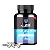 Dr. Emil Nutrition Multi Collagen Plus Pills - Collagen Supplements to Support Hair, Skin, Nails, Joints, & Gut Health - Hydrolyzed Collagen Supplement with Type I, II, III, V, X Collagen Peptides.