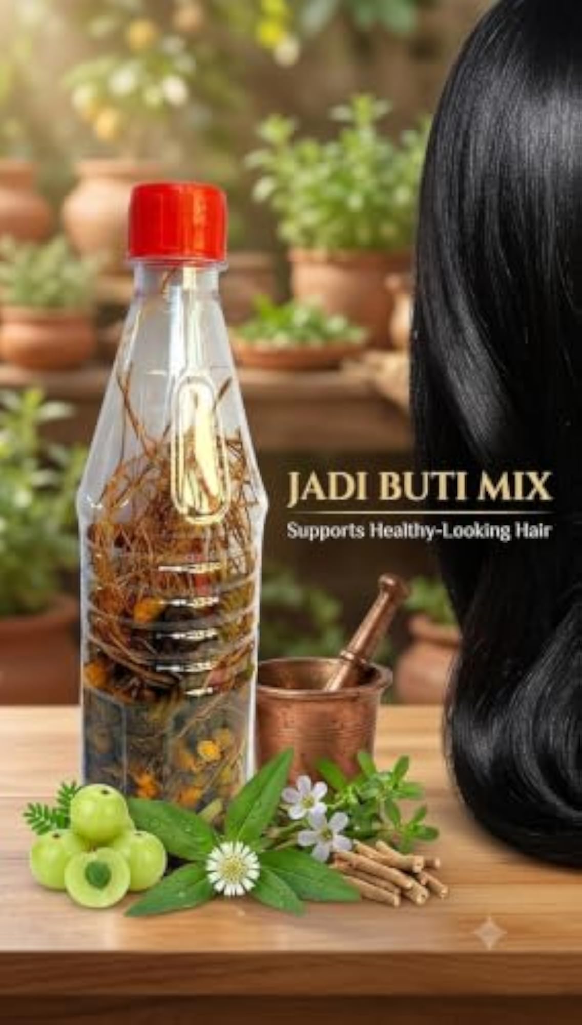 Premium Herbal Hair Oil Mix, Natural Jadibuti Mix