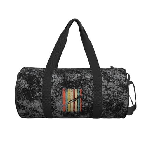 Vintage Clarinets Silhouette Convertible Garment Bag with Shoulder Strap, Carry on Garment Duffel Bag for Men Women - Rolling Foldable for Travel Luggage Bags (Black)2
