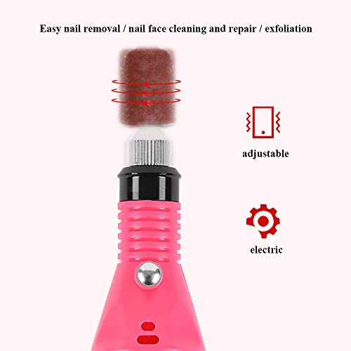 XIANGHUI Elektrischer Nagelfeile/Nagelfräser Set Professionelles Nagelfeile Maniküre Pediküre Nagelstudio Set + 6 Bits… – Bild 5