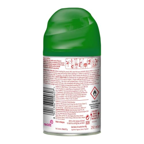 Air Wick 250 ml - Rose & Saffron, Freshmatic Automatic Air Freshener Refill | 2600 Sprays Guaranteed | Automatic Room Freshener, Bathroom Freshener and Room Spray (Pack of 4) - Image 11 thumbnail