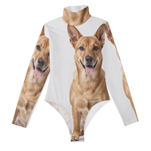Tops para salir por la noche estilo enterizo de cuello alto GuoChe
