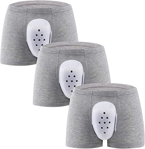 3 Pcs Breathable Post Circumcision Underwear for Boys, Circumcision Underwear, Surgery Recovery Pants, Healing Support Boxer Shorts, for Use After Pediatric Surgery(GREY,6XL-6XLarge)