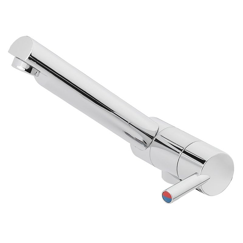 Grifo mezclador de 12 V Ø 27 mm – Caño recto con microinterruptor para caravana y barco