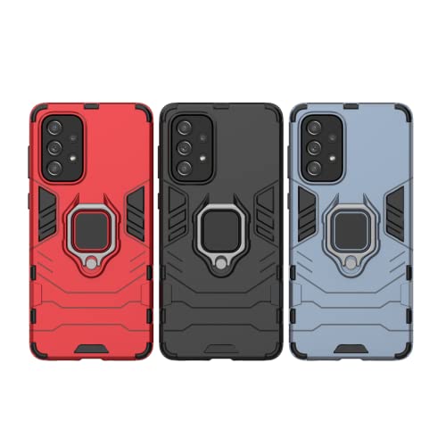 Celular Capa para Samsung Galaxy A73 5G Capa protetora dupla de silicone à prova de choque + suporte