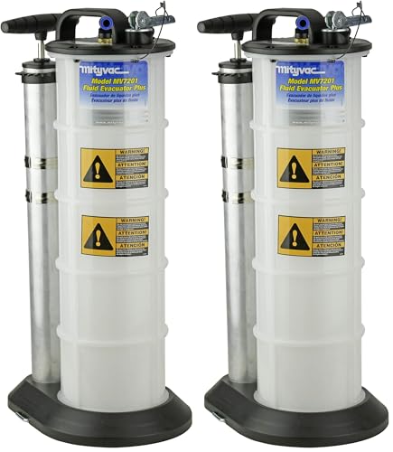 Image of Mityvac 7201 Manual Fluid Evacuator Plus with 2.3 Gallon Reservoir; Evacuates or Dispenses Fluids with Push Button; Evacuate Through The Dipstick Tube (Pack of 2)
